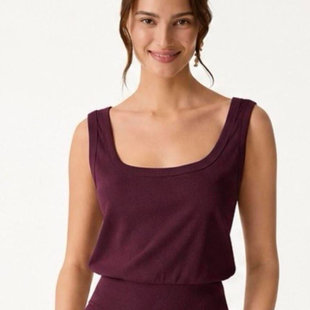 OGL NWT Cotton-Linen Blend Reversible Boatneck Low Back Top